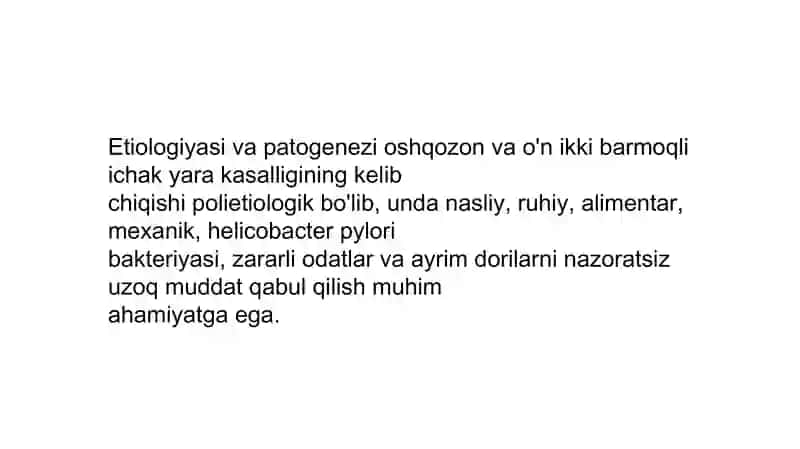 Oshqozon va o'n ikki barmoqli ichak yara kasalliklari 3