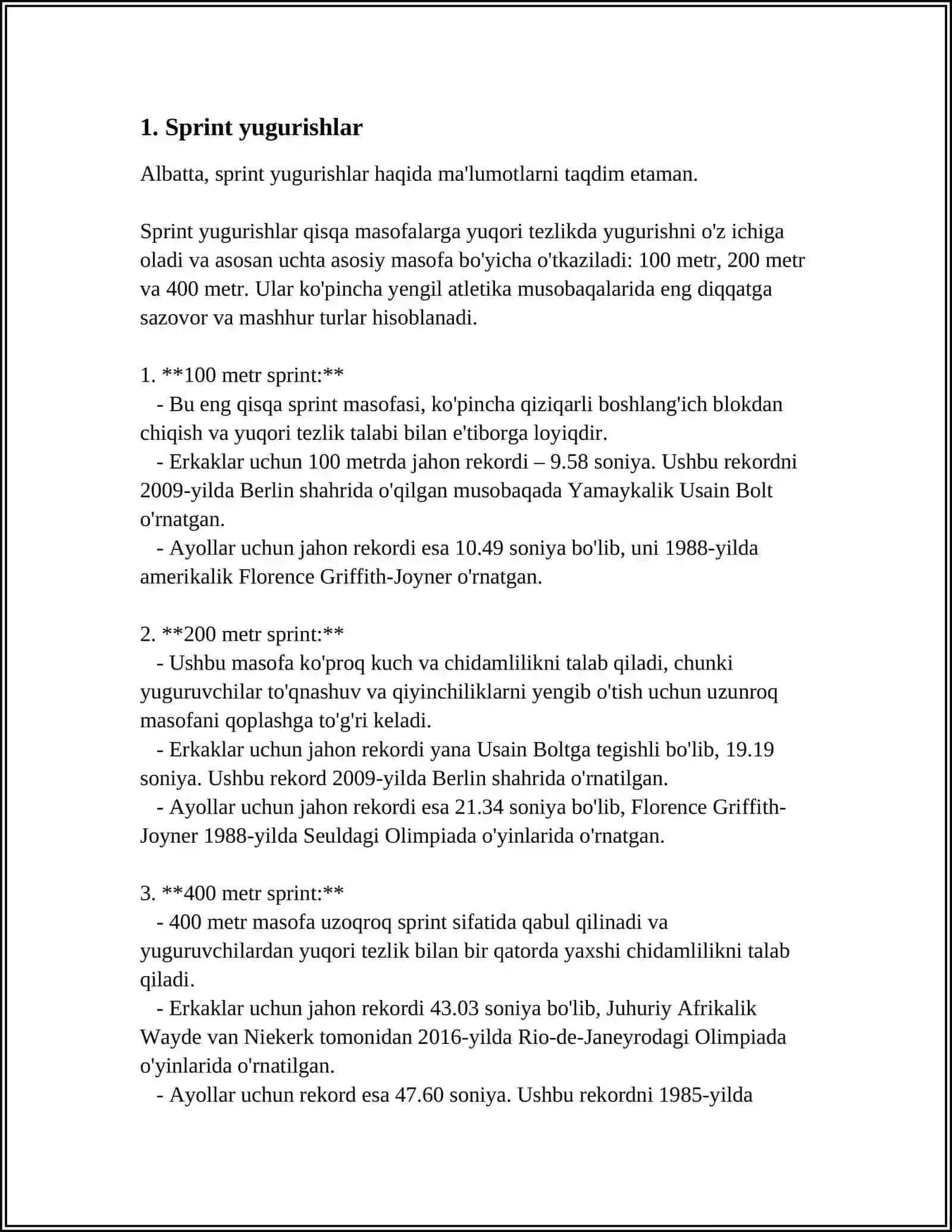 YENGIL ATLETIKA BOLIMLARI VA ULARNING TURKUMLANISHI 3
