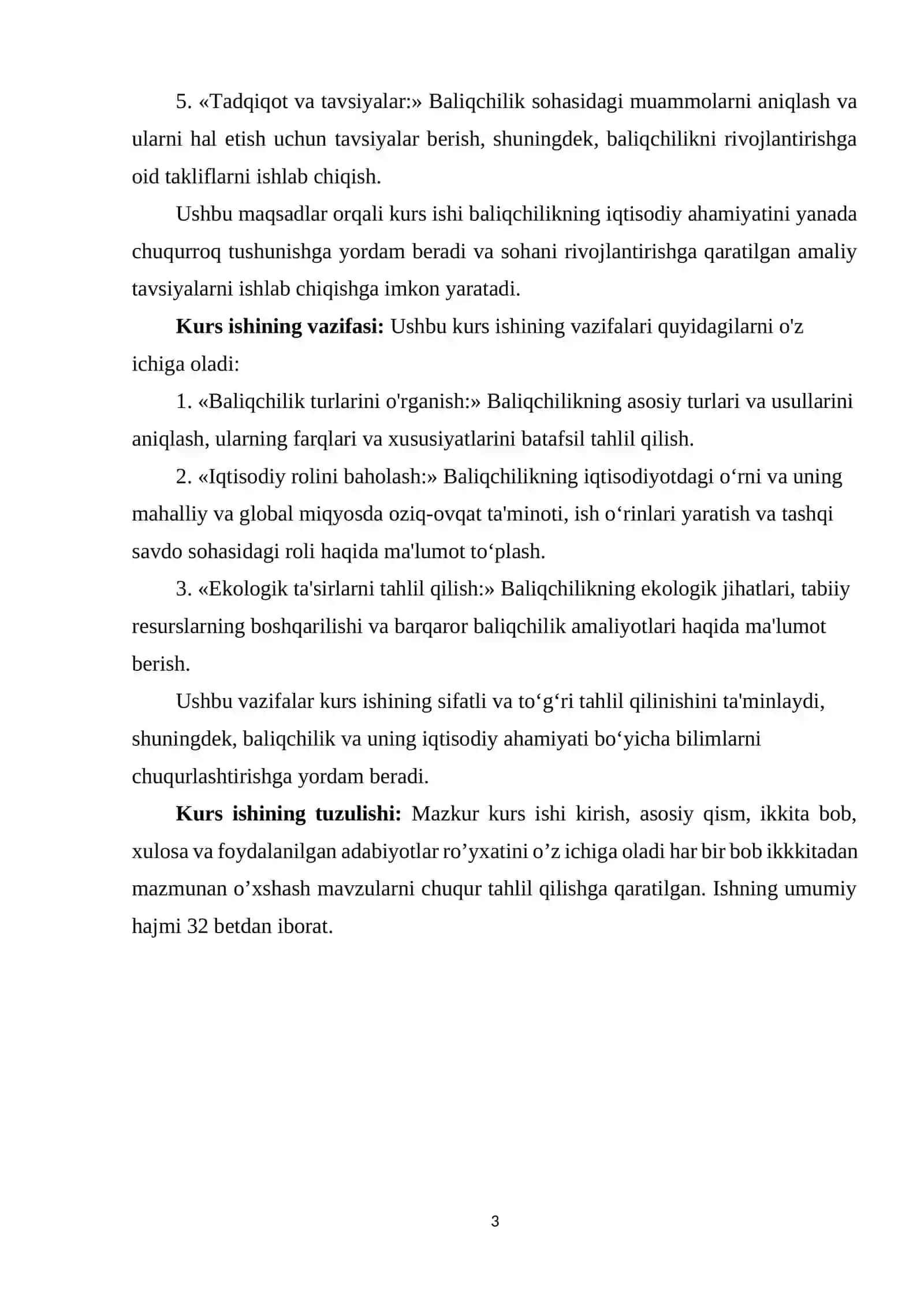 Bob baliqchilikning rivojlanishi bo'yicha yurtimizda olib borilayotgan islohatlar 3