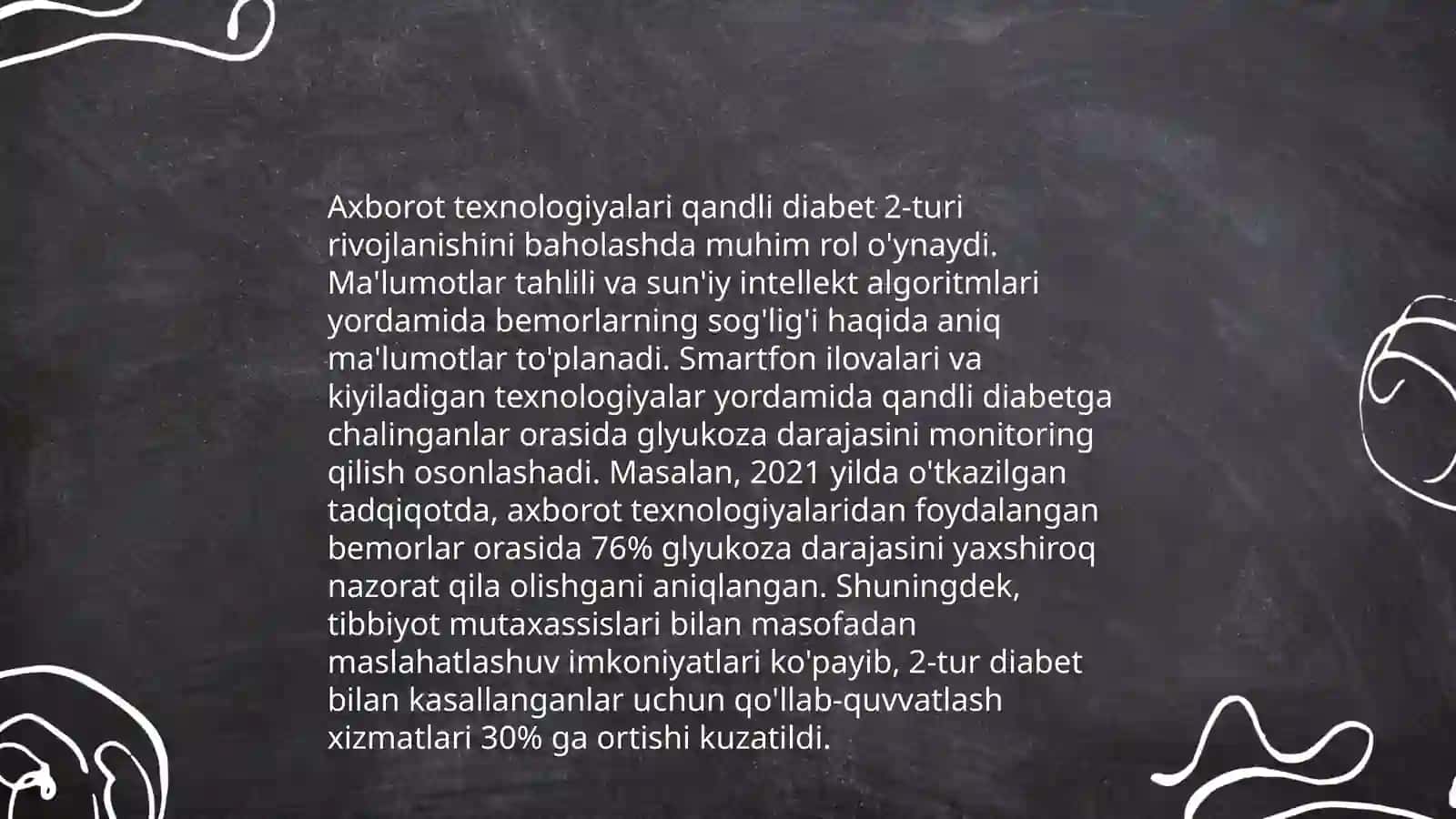 Qandli diabet 2-turi rivojlanishida patogenetik mexanizmida axborot texnologiyalarining o'rni 3