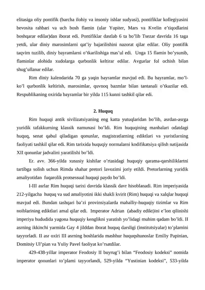 Qadimgi Rim madaniyati referat 3