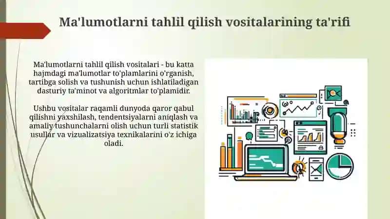 Ma'lumotlarni tahlil qilish vositalari 3