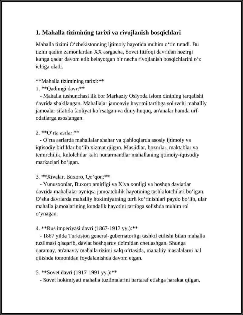 MAHALLA TIZIMI VA UNDAGI IJTIMOIY ISHNING OʻRNI 3