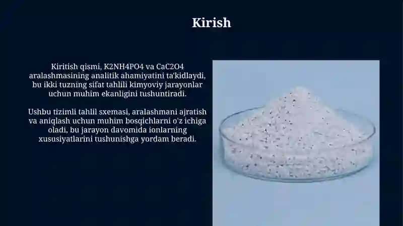 К2NH4PO4 va CaC2O4 quruq tuzlar aralashmasining tizimli taxlil chizmasi 3