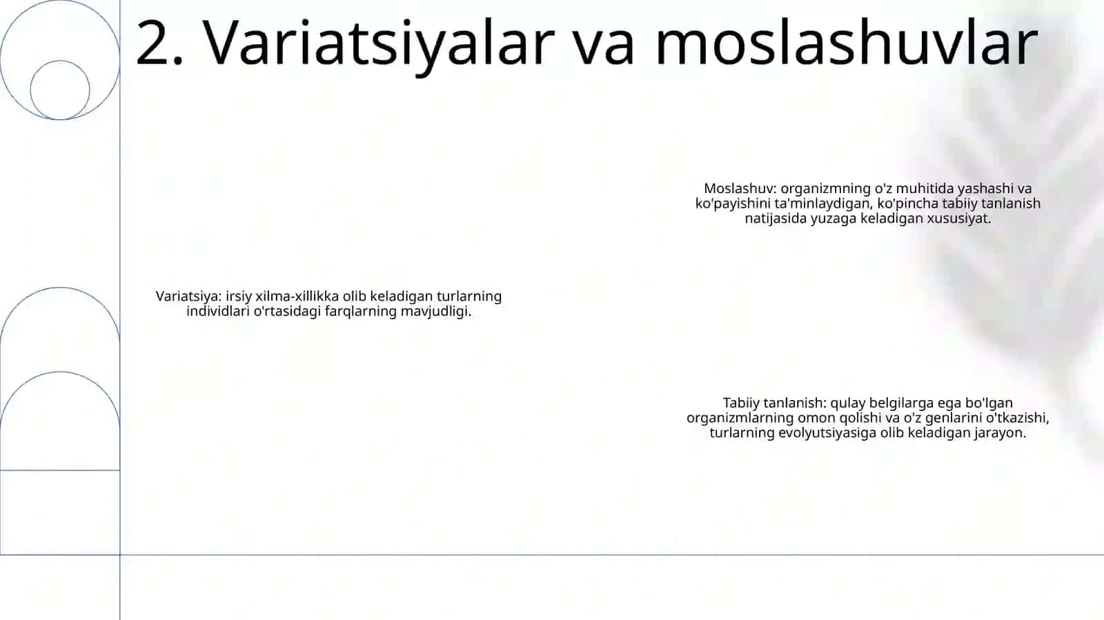 Yashash Uchun Kurash Va Tabiiy Tanlanishlar 3