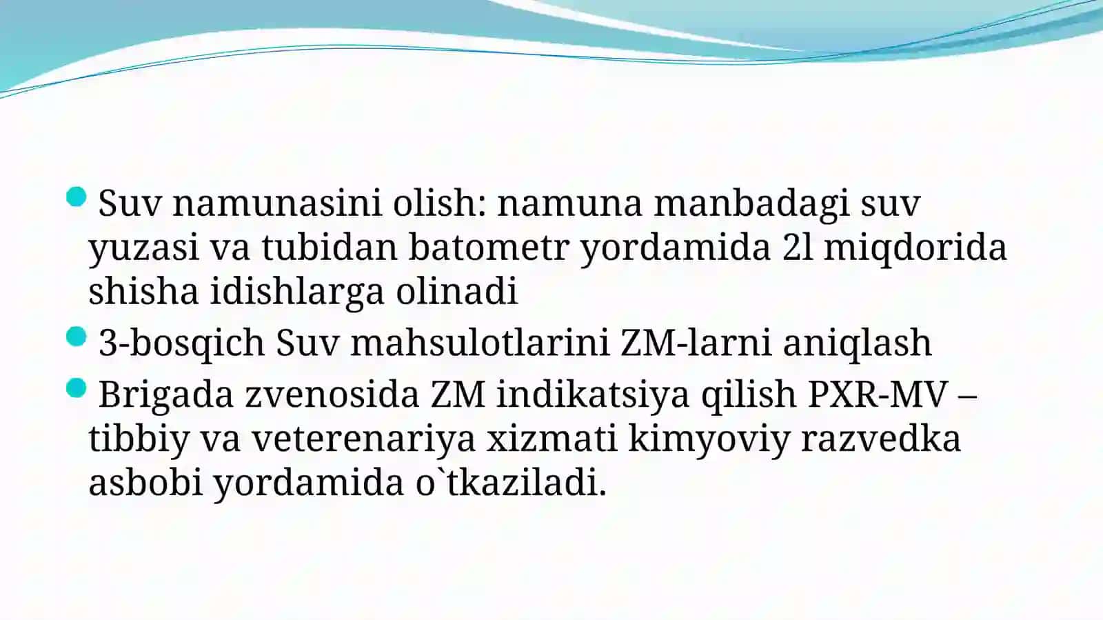 OQQ qo'llanilgan suvning ZM va RM moddalardan tozalash usullari 3