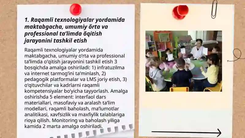 Raqamli texnologiyalar yordamida maktabgacha, umumiy õrta va professional ta’limda õqitish jarayonini tashkil etish 3