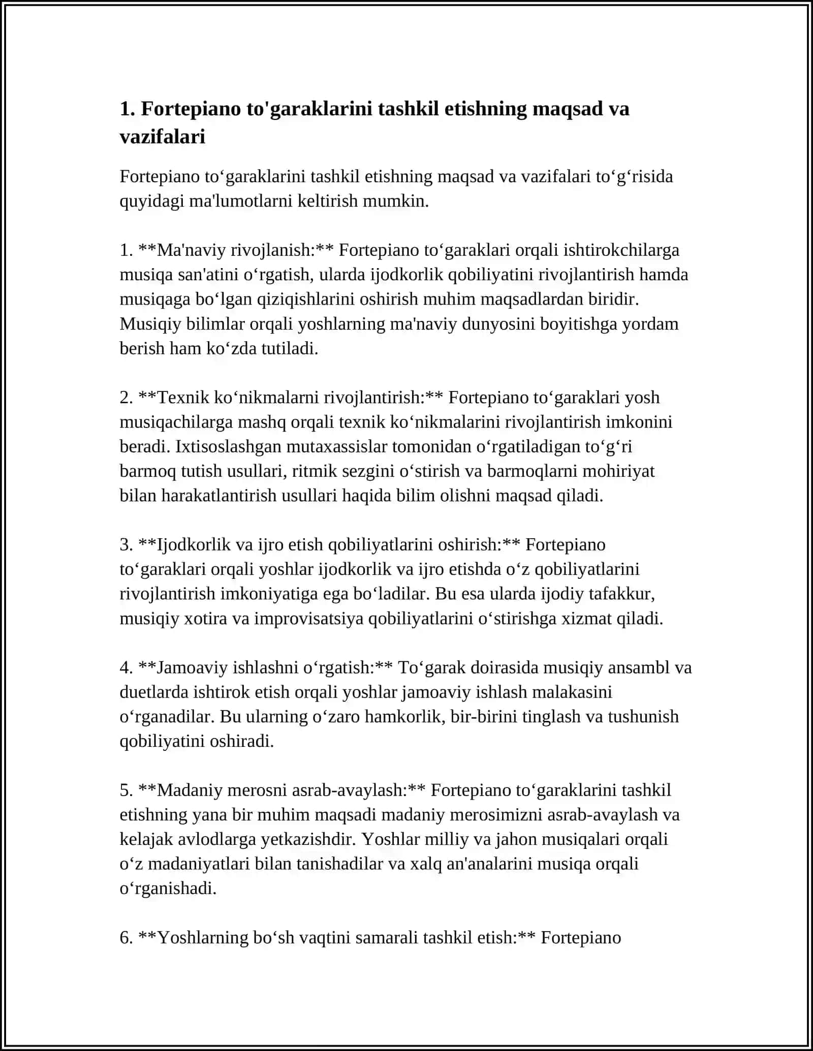 UMUMIY O’RTA TA’LIM MAKTABLARIDA FORTEPIANO TO’GARAKLARINI TASHKIL ETISH USULLARI 3