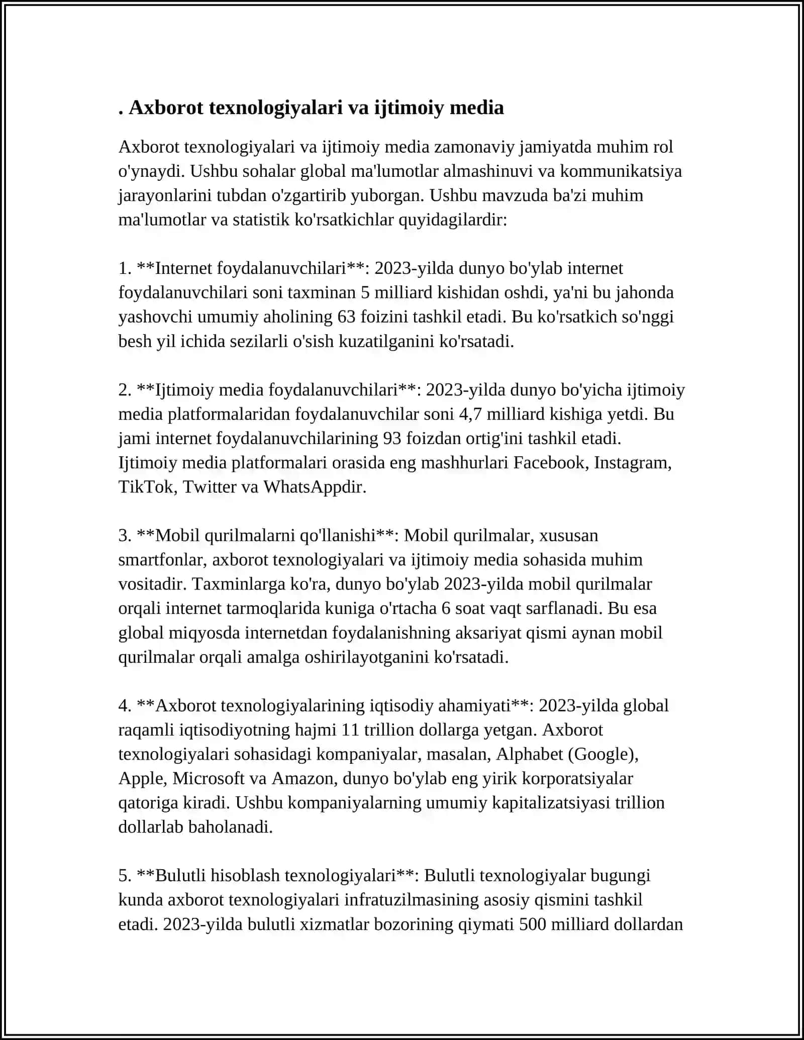 AHBOROT TEHNOLOGIYALARINING IJTIMOIY MUNOSABATLARGA TASIRI 3