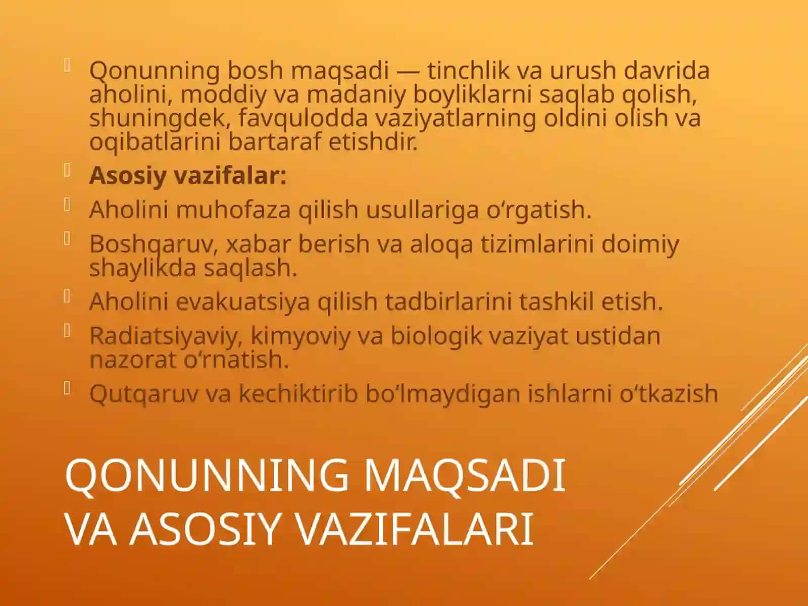 O‘zbekiston Respublikasining “Fuqaromuhofazasi to‘g‘risida”gi Qonuni 3