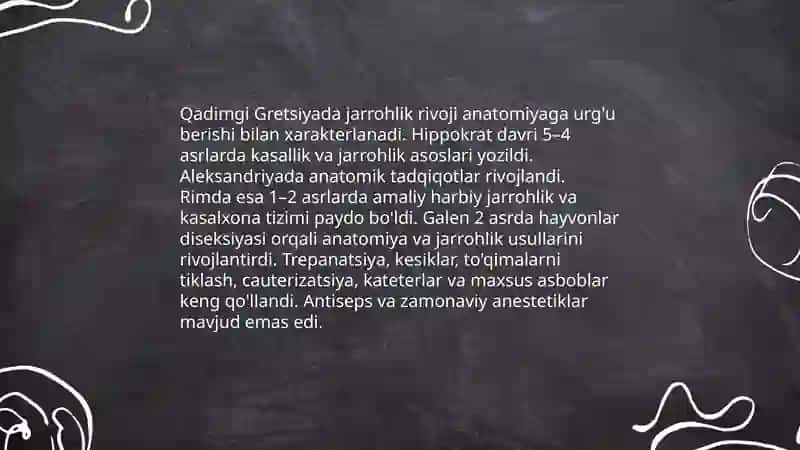 Qadimgi Gretsiya va Rimda jarrohlik usullari 3
