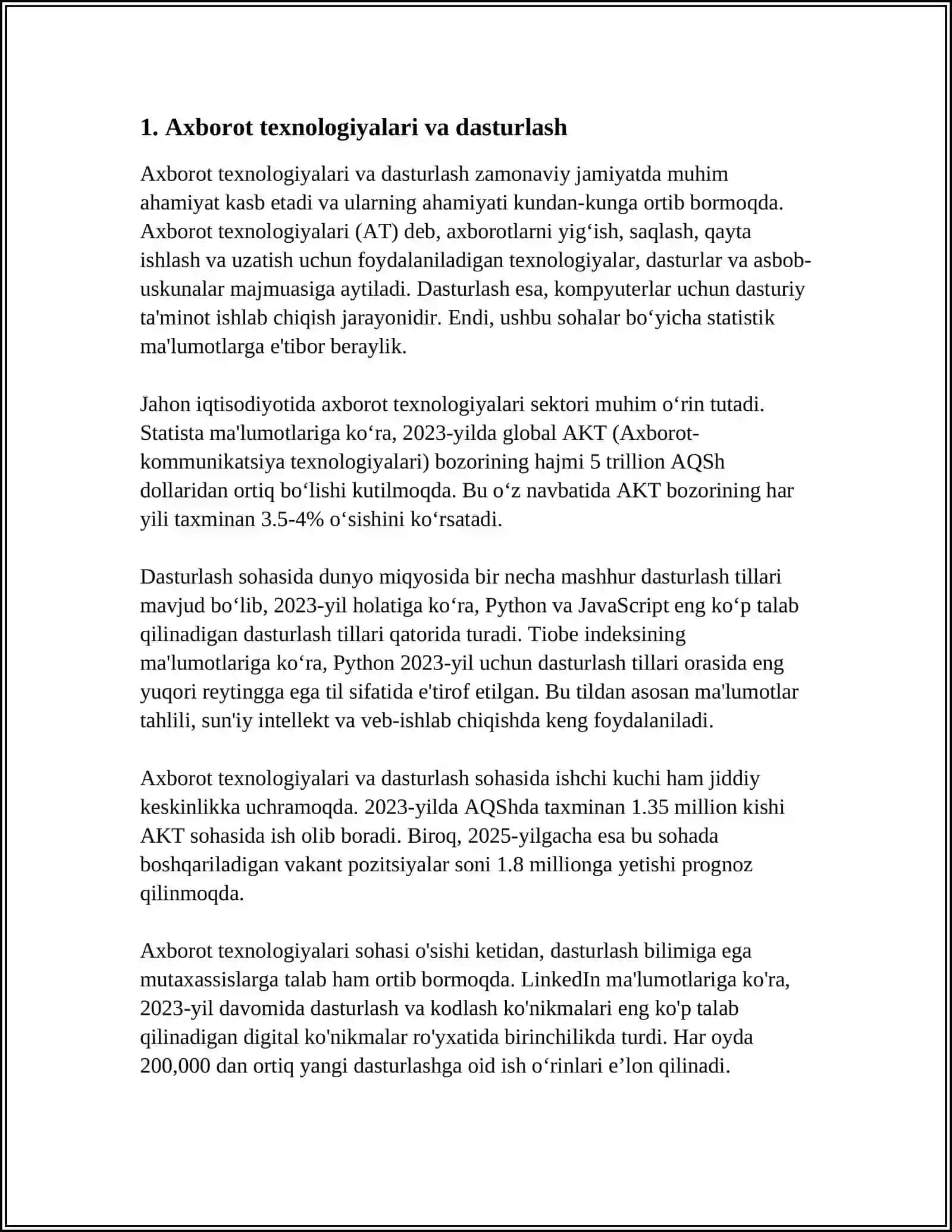 REFERAT BEKBERGANOVA RUXSORA RASULBEK QIZI 2- KURS 238- GURUH 2024-2025-o'quv yili 3