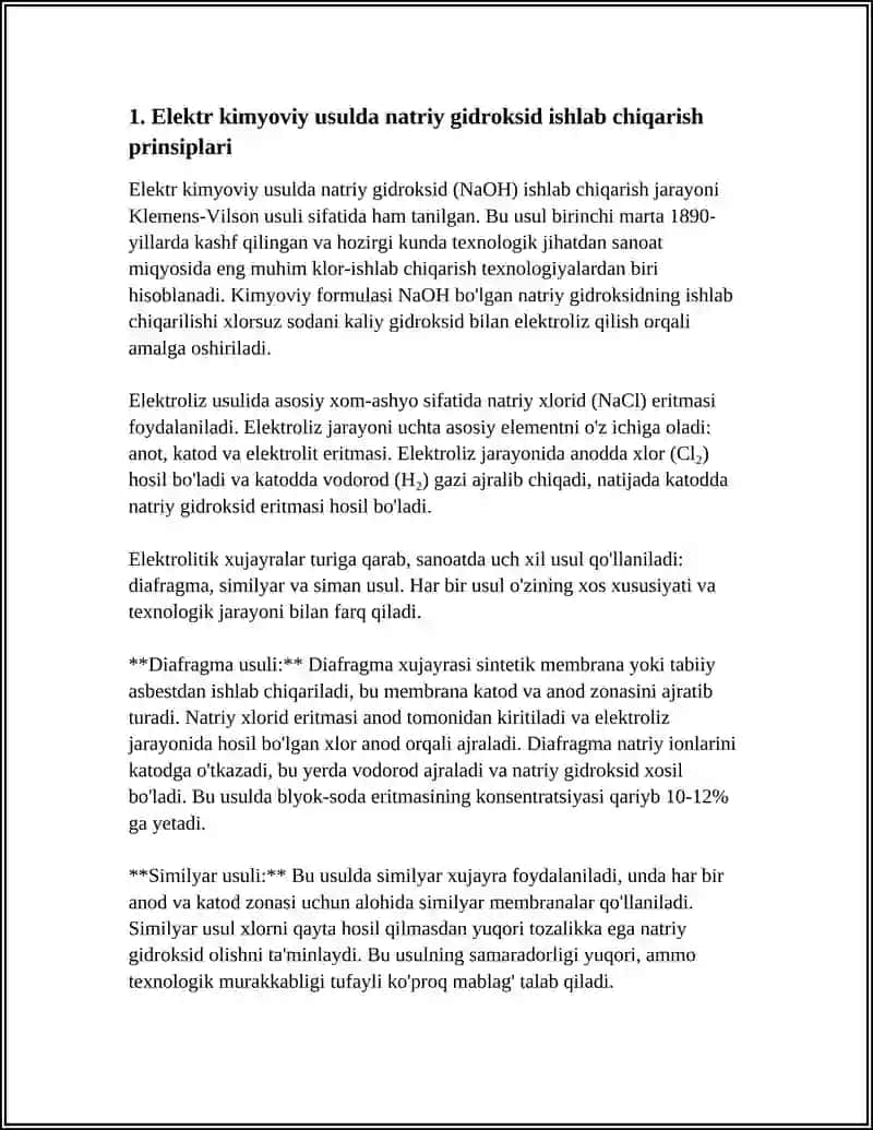 Natriy Gidroksid Ishlab Chiqarish 3