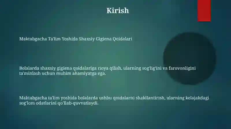 Maktabgacha Ta'lim Yoshida Shaxsiy Gigiena Qoidalari 3