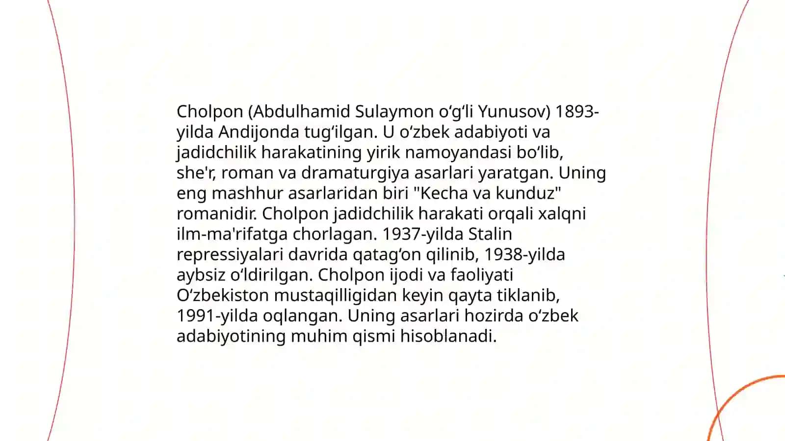 Cholponning hayoti va ijodi va "Adabiyot nadur" maqolasi 3