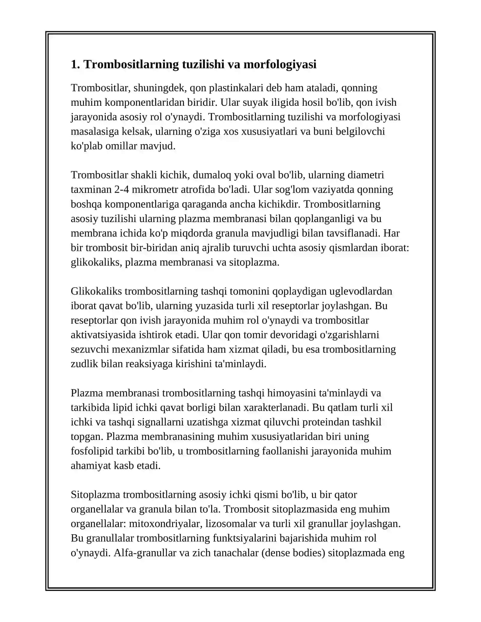 TROMBOTSITLAR FIZIOLOGIYASI 3