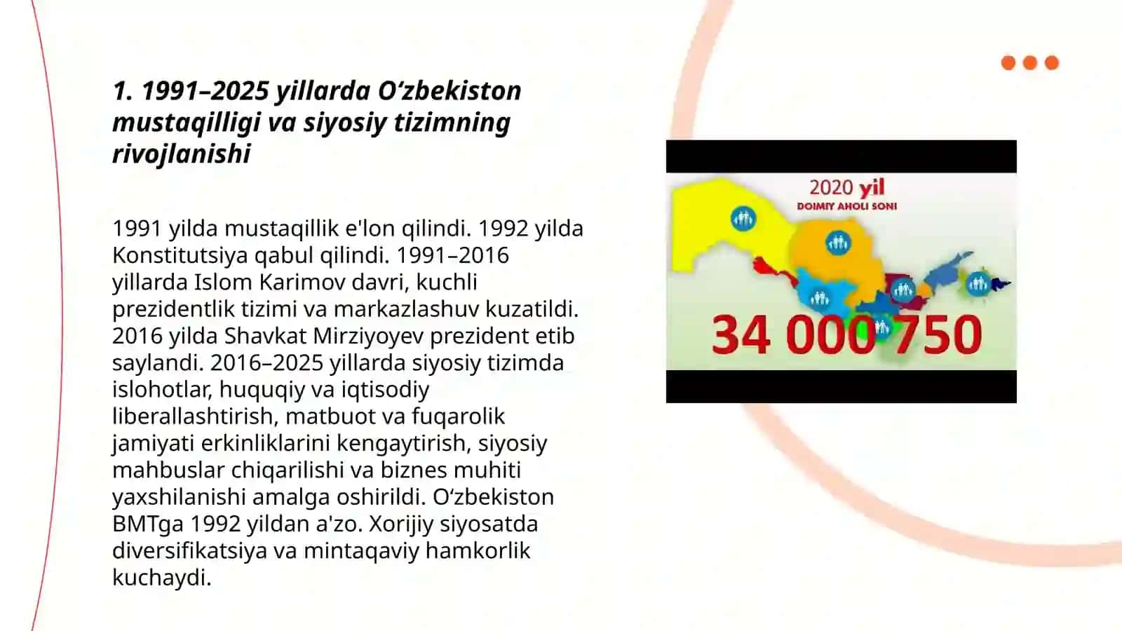 1991 2025 yillarda O‘zbekiston va Jahon davlatlari taraqqiyoti 3