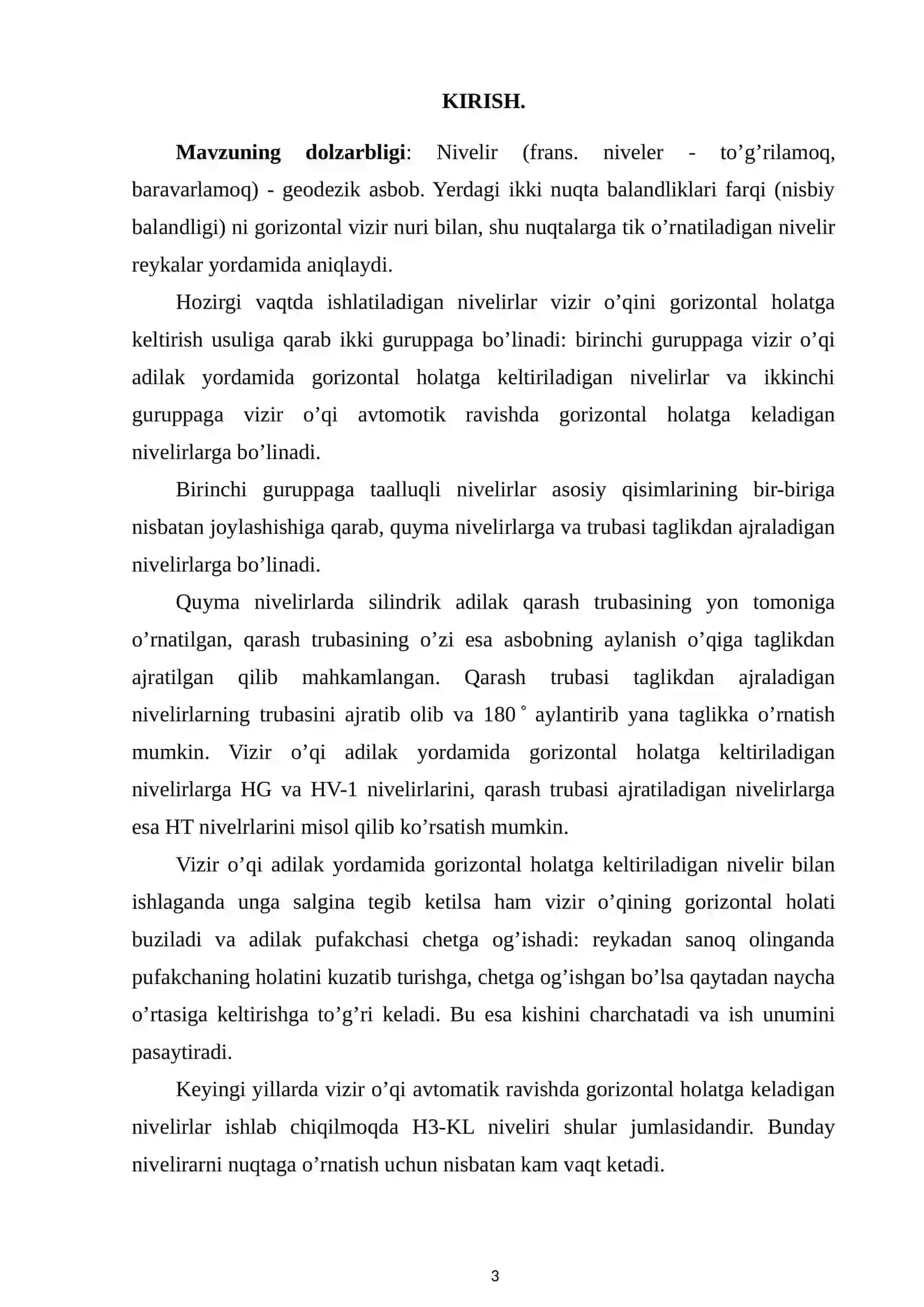 KETMA KET NIVELIRLASH MOHIYATI 3