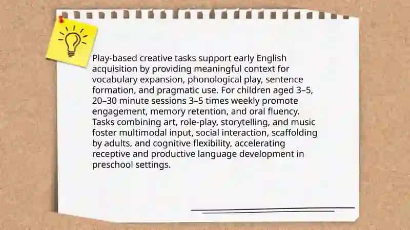 The Importance of Creative Tasks in the learning of English by Preschool children 3