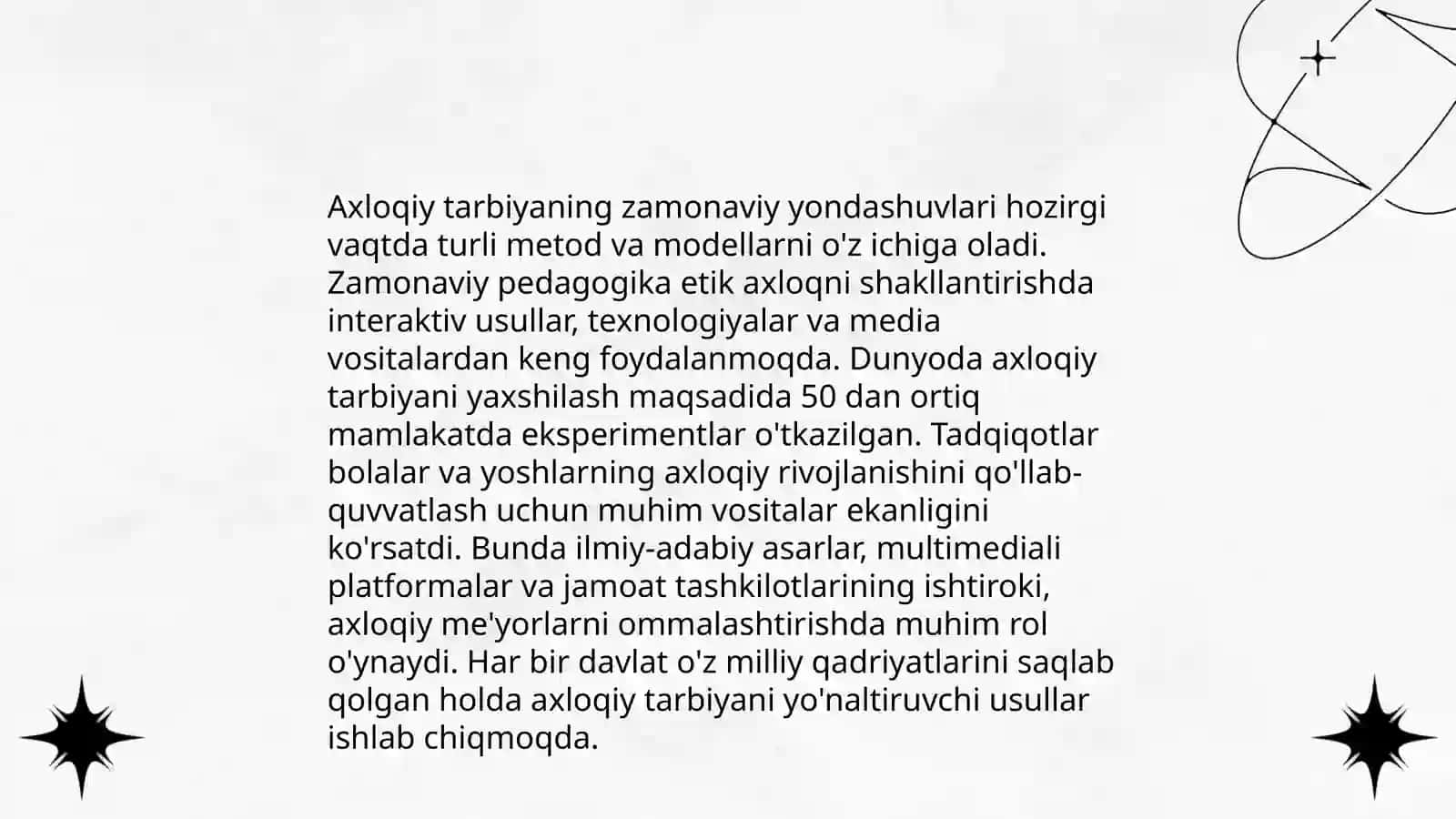Axloqiy tarbiyaning zamonaviy yondashuvlari 3