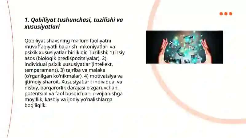 Qobiliyat va uning rivojlanishi 3