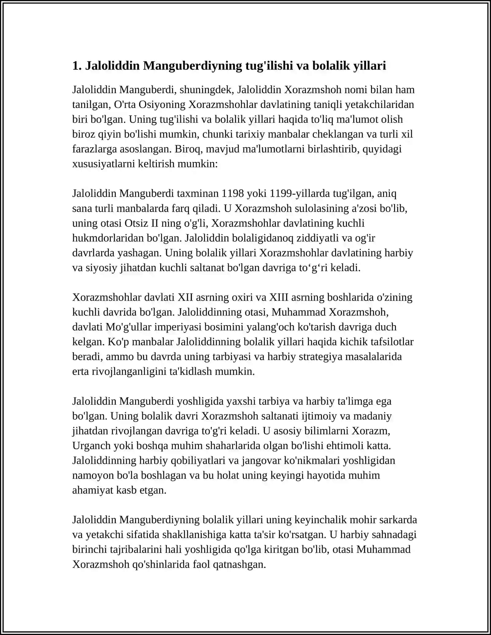 JALOLIDDIN MANGUBERDI HAYOTI VA JASORATI 3