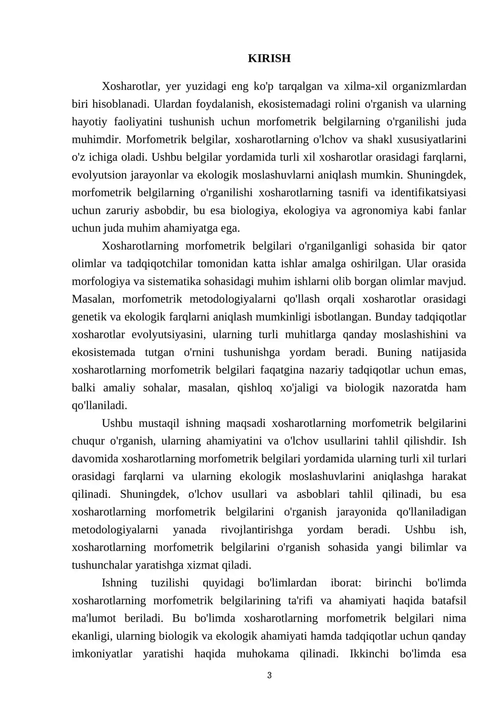 Xosharotlarning morfometrik belgilari 3