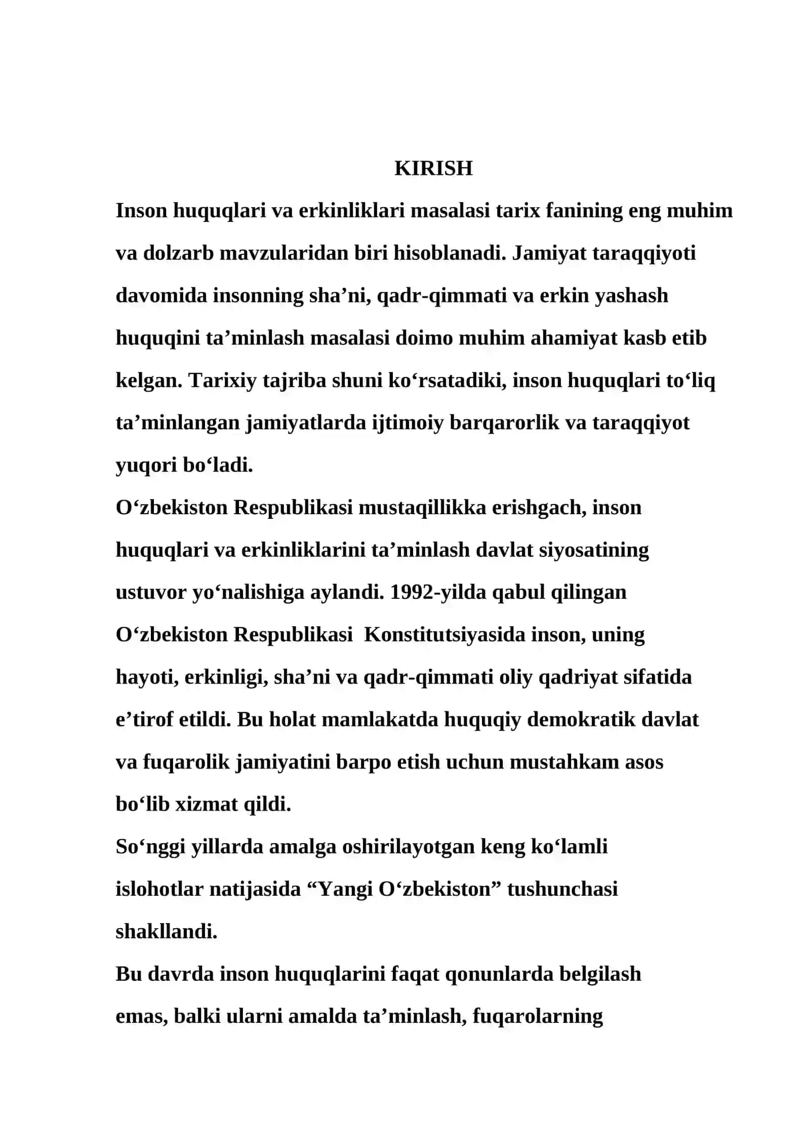 Yangi O‘zbekistonda inson haq-huquqlari va erkinliklari kafolatining yaratilishi 3