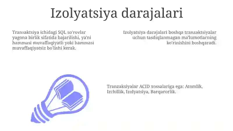 Transaktsiyalarni boshqarishda SQL so'rovlari 3