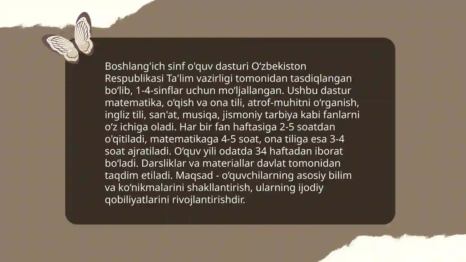 Boshlang'ich sinf o'quv dasturi 3