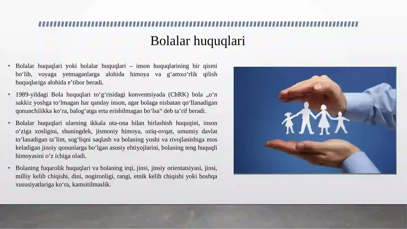 Bolalarning asosiy huquq va erkinliklari 3