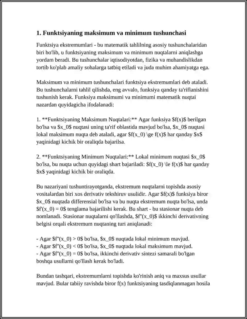 FUNKSIYA EKSTREMUMLARI 3