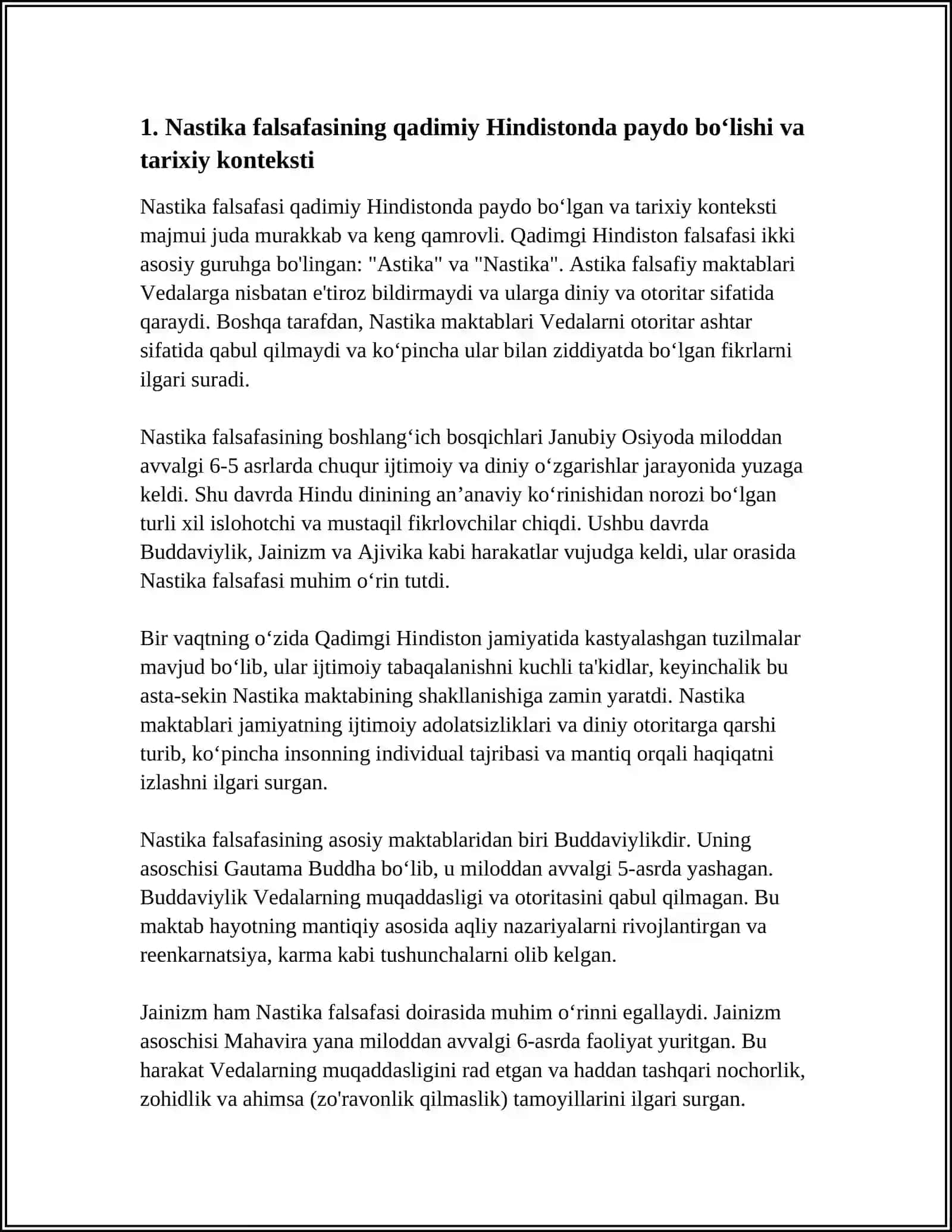 QADIMGI HINDISTONDA FALSAFANING SHAKLLANISHI (NASTIKA) 3