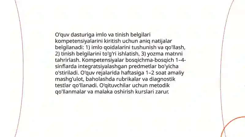 Boshlangʻich ta'limda imloviy va punktuatsion savodxonlikni oshirish boʻyicha tavsiyalar ishlab chiqish Muxlisa Mehriddinova 3