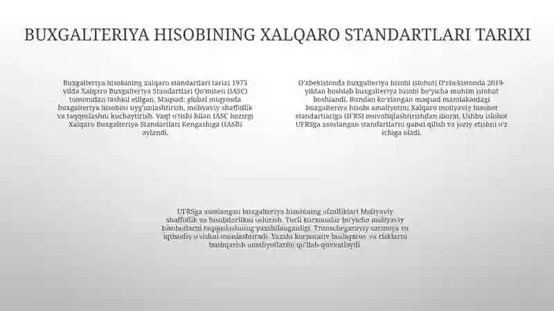 Buxgalteriya Hisobini Xalqaro Standartlarga Muvofiq Isloh Qilish 3
