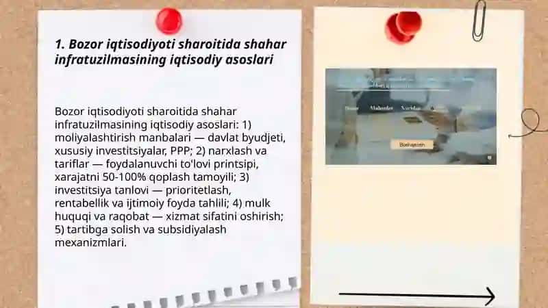 Bozor iqtisodiyoti va shaharlarni muhandislik obodonlashtirish 3