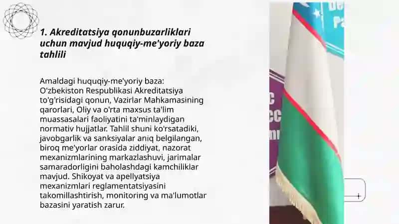 Akreditatsiya qonunlarini buzulganligi uchun qoʻllaniladigan choralarni oʻrganish 3