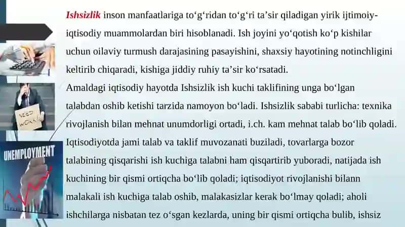 Ishsizlik va uning shakllari 3