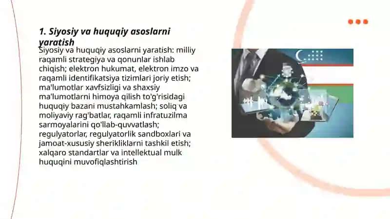 O'zbekistonda Raqamli Iqtisodiyotni Rivojlantirish bosqichlari 3