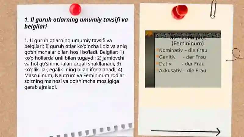 Masculinum, Neutrum, Femininum roddagi Otlar 3