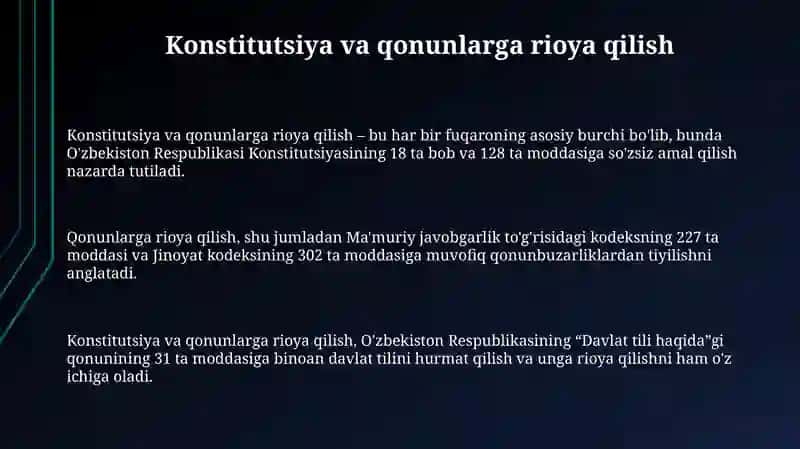 Fuqarolarning asosiy burchlari 3