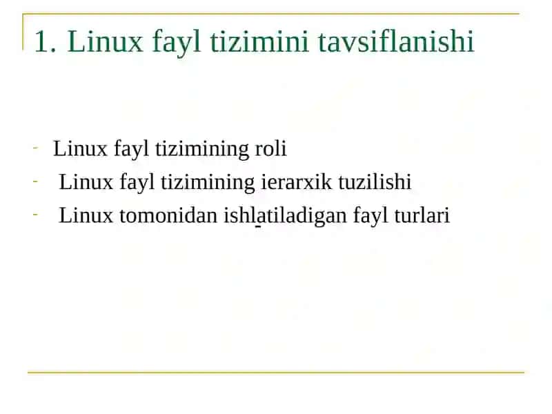 Linux fayl tizimi 3