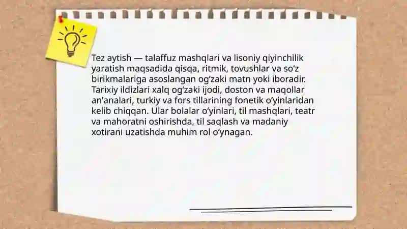Tez aytish va topishmoq janrlari 3