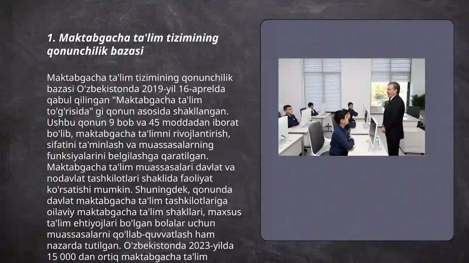 Maktabgacha taʼlim tizimining huquqiy-meʼyoriy asoslari 3