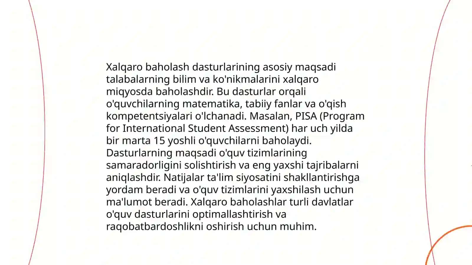 Xalqaro baholash dasturlari va hukumat siyosati 3