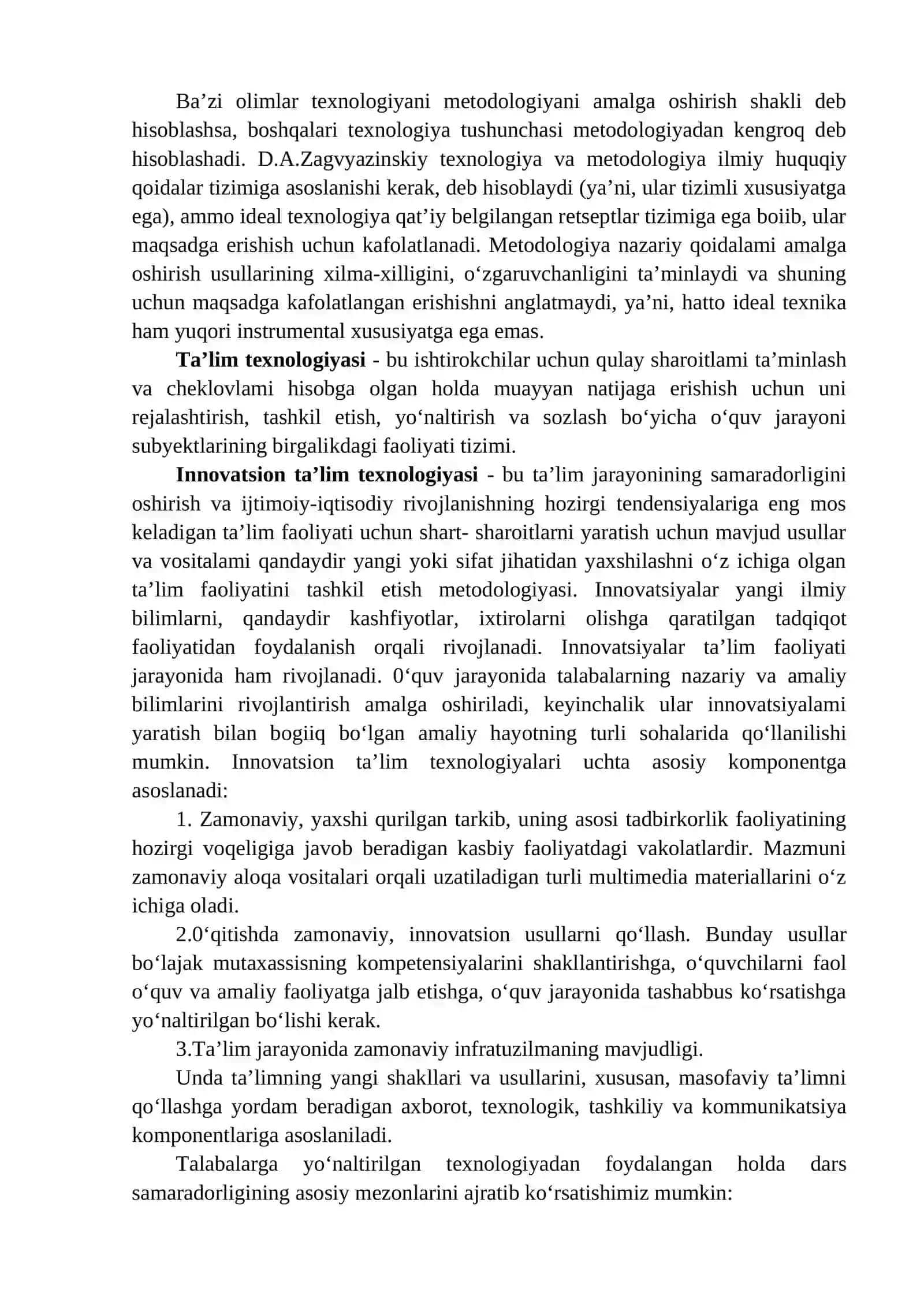 MAHORATLI PEDAGOGNING TA’LIM JARAYONIDA ZAMONAVIY TA’LIM TEXNOLOGIYALARINI QO‘IIASH TEXNIKASI 3