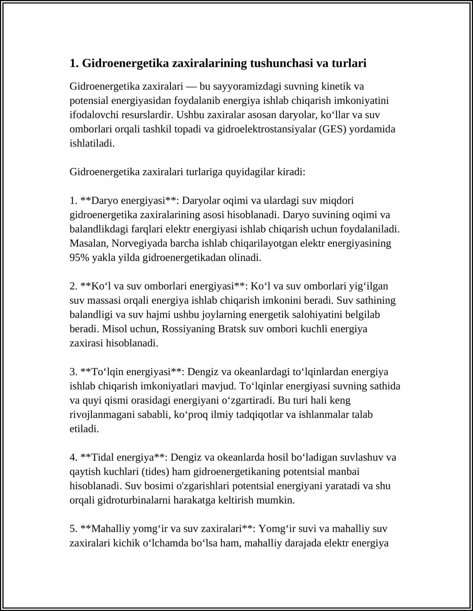 Gidroenergetika Zaxiralari 3