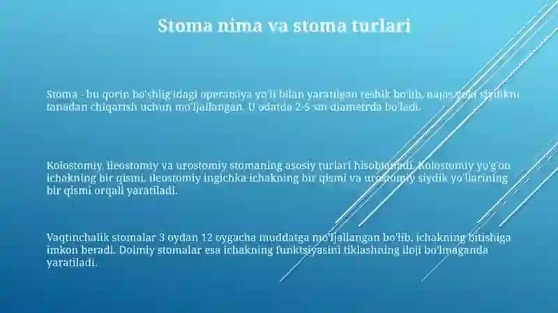 Xirurgik stomani parvarish qilish 3