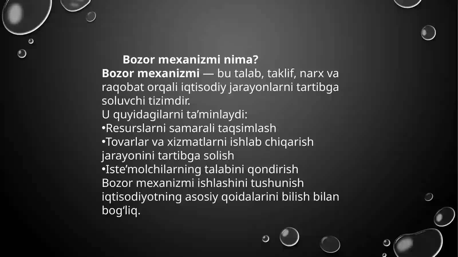 BOZOR MEXANIZMI, UNING TARKIBIY QISMLARI VA AMAL QILISHI 3