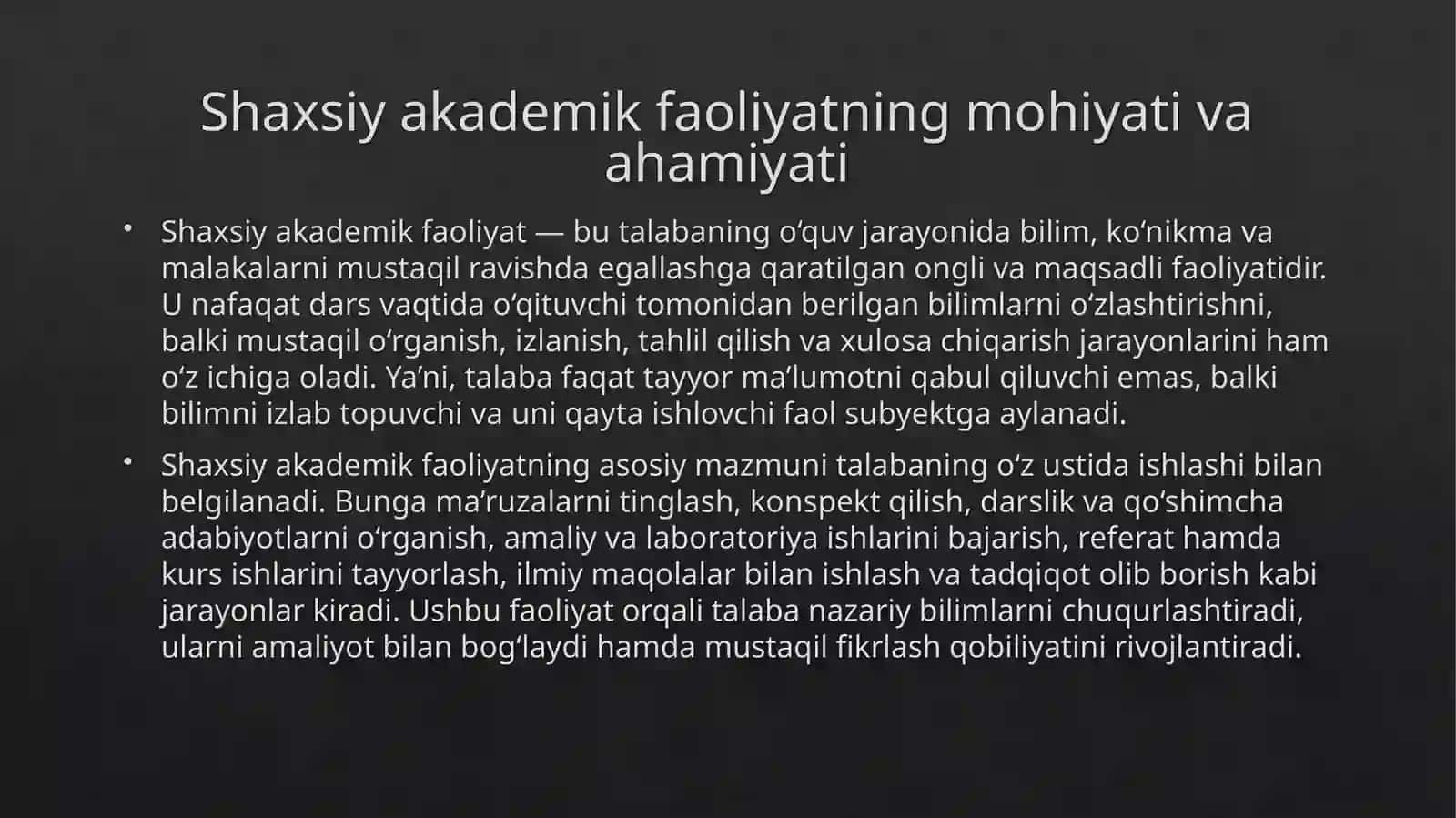 AKADEMIK KO’NIKMALAR VA KASBIY KOMPETENTLIK FANIDAN TAYYORLAGAN MUSTAQIL ISHI 3